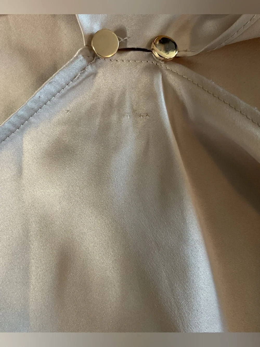 White House Black Market Satin Drape-Neck Blouse in Champagne XL - Picture 9 of 9